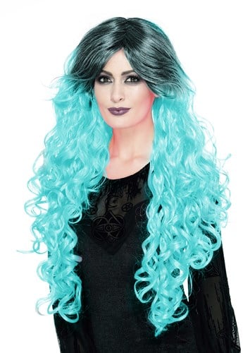 Gothic Pruik Ombre Turquoise Luxe