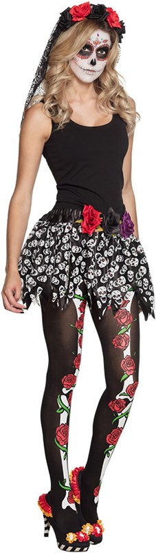Diadeem La Rosa met Sluier (Day of the Dead) (voorbeeld)