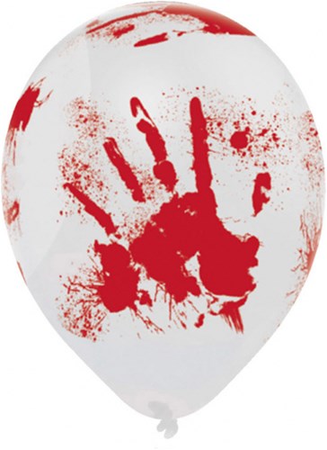 Bloody Hands Ballonnen 25cm - 6st