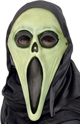 Scream Masker Glow in the Dark met Kap