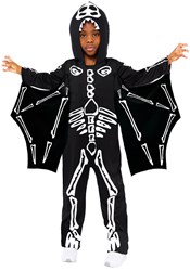 Skeleton Halloween Kostuum Onesie met GID Vleugels