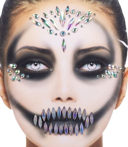 Gezicht Stickers Halloween Queen Pearl Luxe