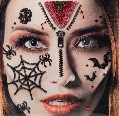 Gezicht Stickers Halloween Bloed