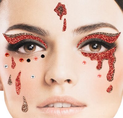 Gezicht Stickers Halloween Tranen