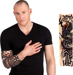 Dragon Skull Tattoo Mouw