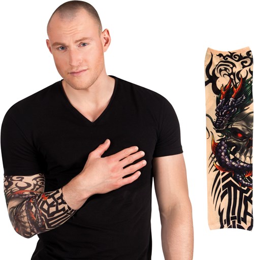 Dragon Skull Tattoo Mouw