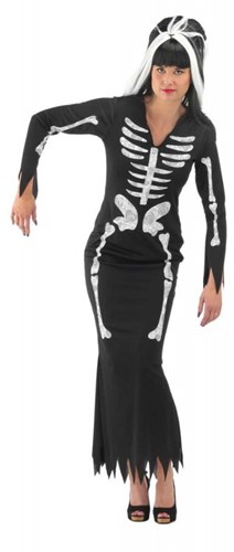 Skeletten jurk Halloween voor dames