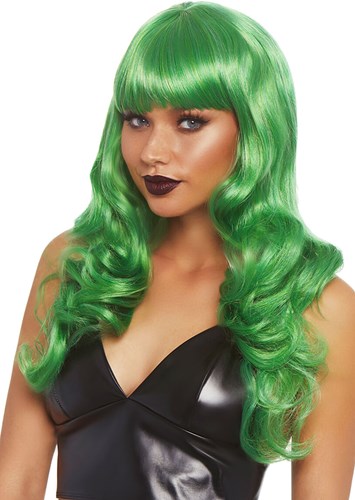 Misfit Groene Lange Pruik