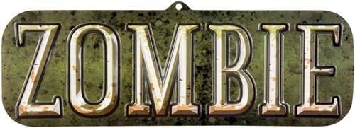 Wanddeco Zombie Groen (55x18cm)