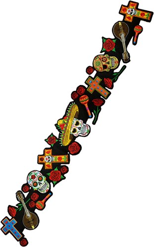 Applicatie Hoedenband Day of the Dead (65cm)