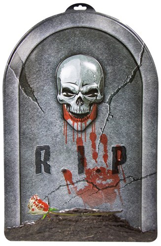 Wanddecoratie Halloween Grafsteen RIP (56x38cm)