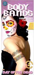 Day of the Dead Gipsy Skull Arm Tattoeages (set van 2)