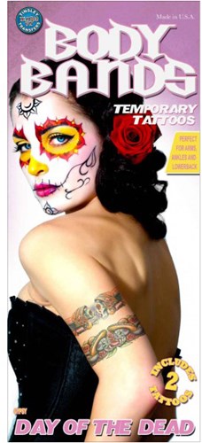 Day of the Dead Gipsy Skull Arm Tattoeages (set van 2)