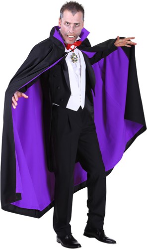 Luxe Dracula Cape Zwart/Paars