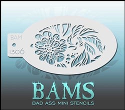 Schmink Stencil Bloem en Bladeren