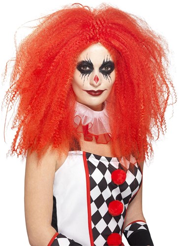 Rode Pruik Clown Penny