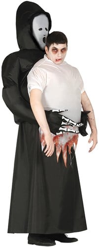 Opblaasbaar Halloween Kostuum Gedragen door Geest