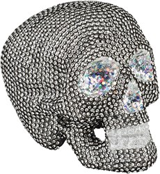 Doodshoofd met Strass steentjes (19cm bij 15cm)