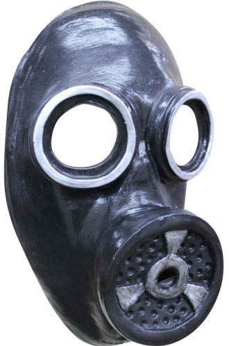 Zwart Gasmasker (Gezichtsmasker, Latex)
