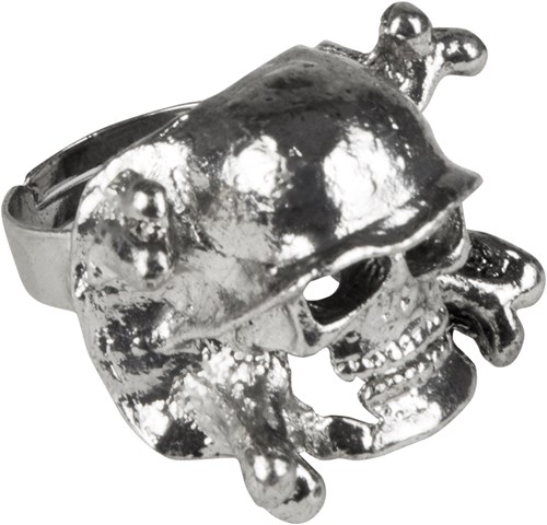 Zilveren Ring met Doodshoofd