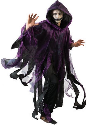 Halloween Cape Paars (met stroken)