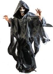 Halloween Cape Grijs (met stroken)