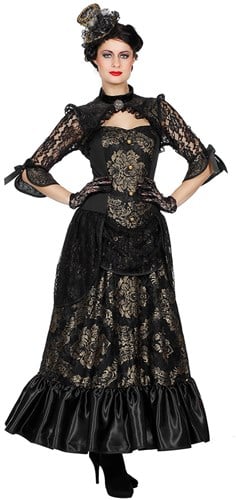 Damesjurk Victoriaanse Dame Luxe met kant