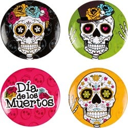 Day of the Dead Buttons (set van 4)
