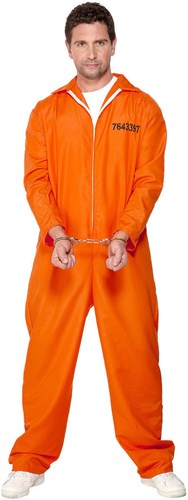 Gevangene Kostuum Amerika Oranje