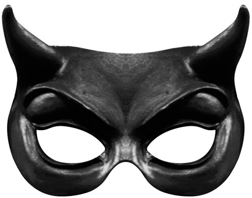 Black Devil Oogmasker (Latex)
