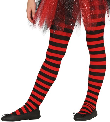 Rode en Zwarte Gestreepte Kinderpanty