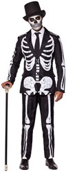 Suitmeister Herenkostuum Skeleton Grunge Black