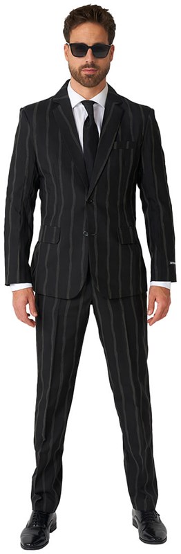Herenkostuum Suitmeister Pinstripe Black GID (1)