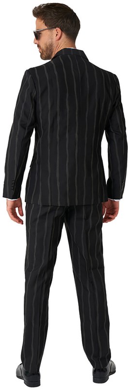 Herenkostuum Suitmeister Pinstripe Black GID (achterkant)