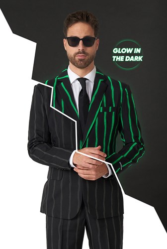 Suitmeister Herenkostuum Pinstripe Black GID