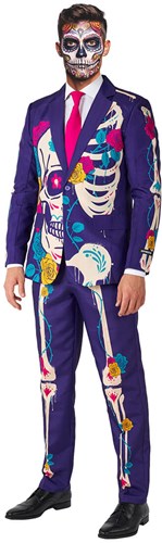 Sugar Skull Purple Herenkostuum Suitmeister