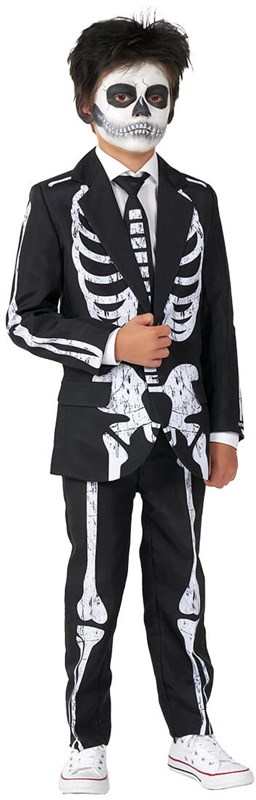 Kinderkostuum Suitmeister Skeleton Grunge Black (2)