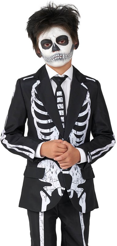 Kinderkostuum Suitmeister Skeleton Grunge Black (colbert)