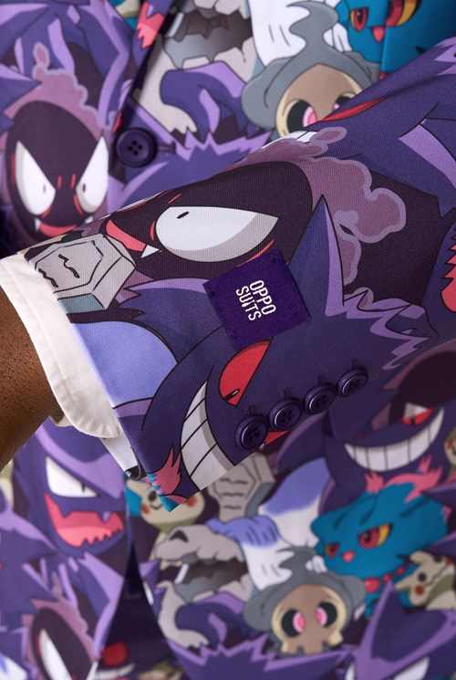 OppoSuits Heren Pak Pokémon™ - Ghost Types (detail mouw)