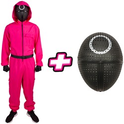 Squid Game Pakket - Kostuum en Masker Cirkel Dames