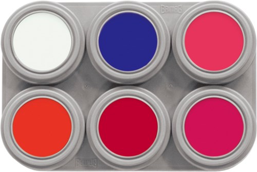 Water Make-up Grimas Fluor 6 Palet (2,5ml)