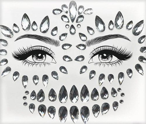 Face Jewels Halloween Sugar Skull