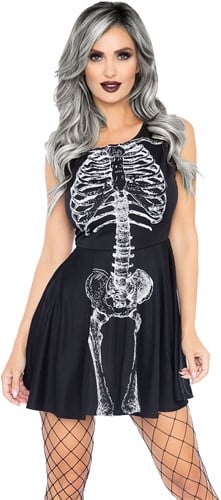 Skeleton Babe Skeletten Jurk 